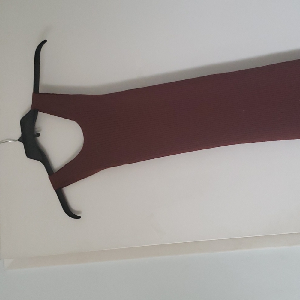 Anthropologie Brown Knit Maxi Dress